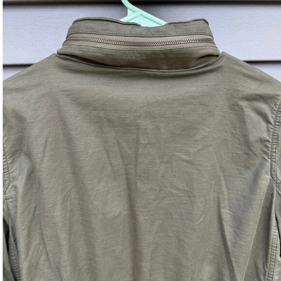Lands’ End size M Petite Hooded Cargo Utility Jacket - Olive or Army Green - Picture 13 of 16